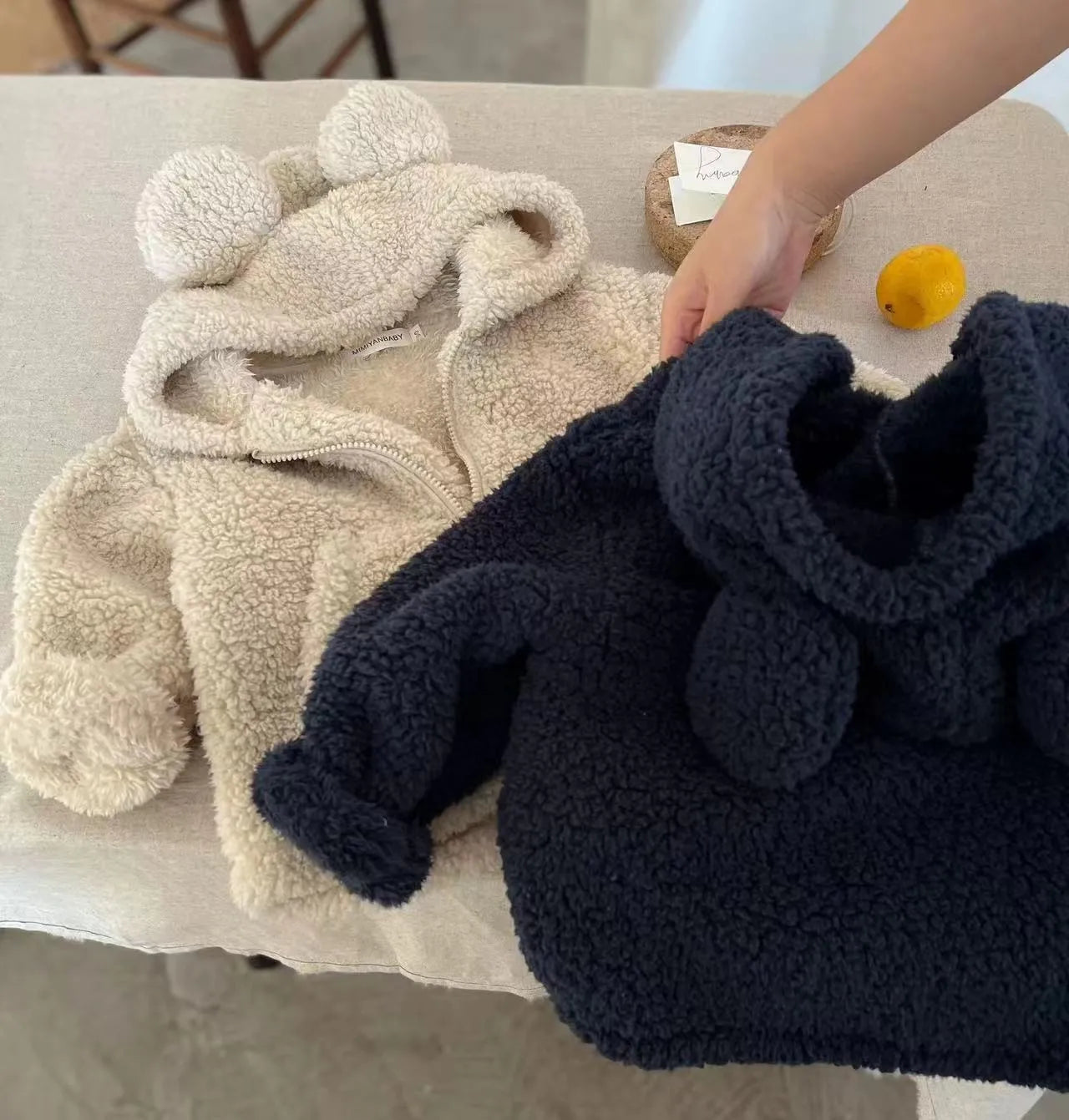 Bear-Ear Fleece Zip Jacket