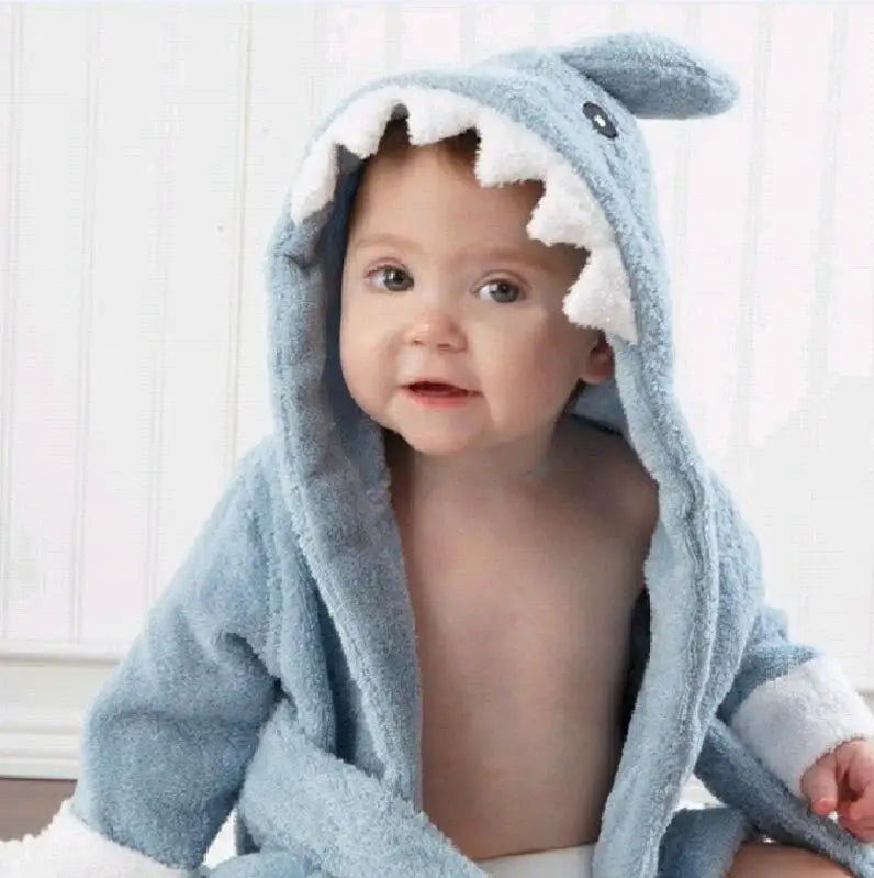 Ultra-Soft Baby Bathrobe With Cute Character Hood