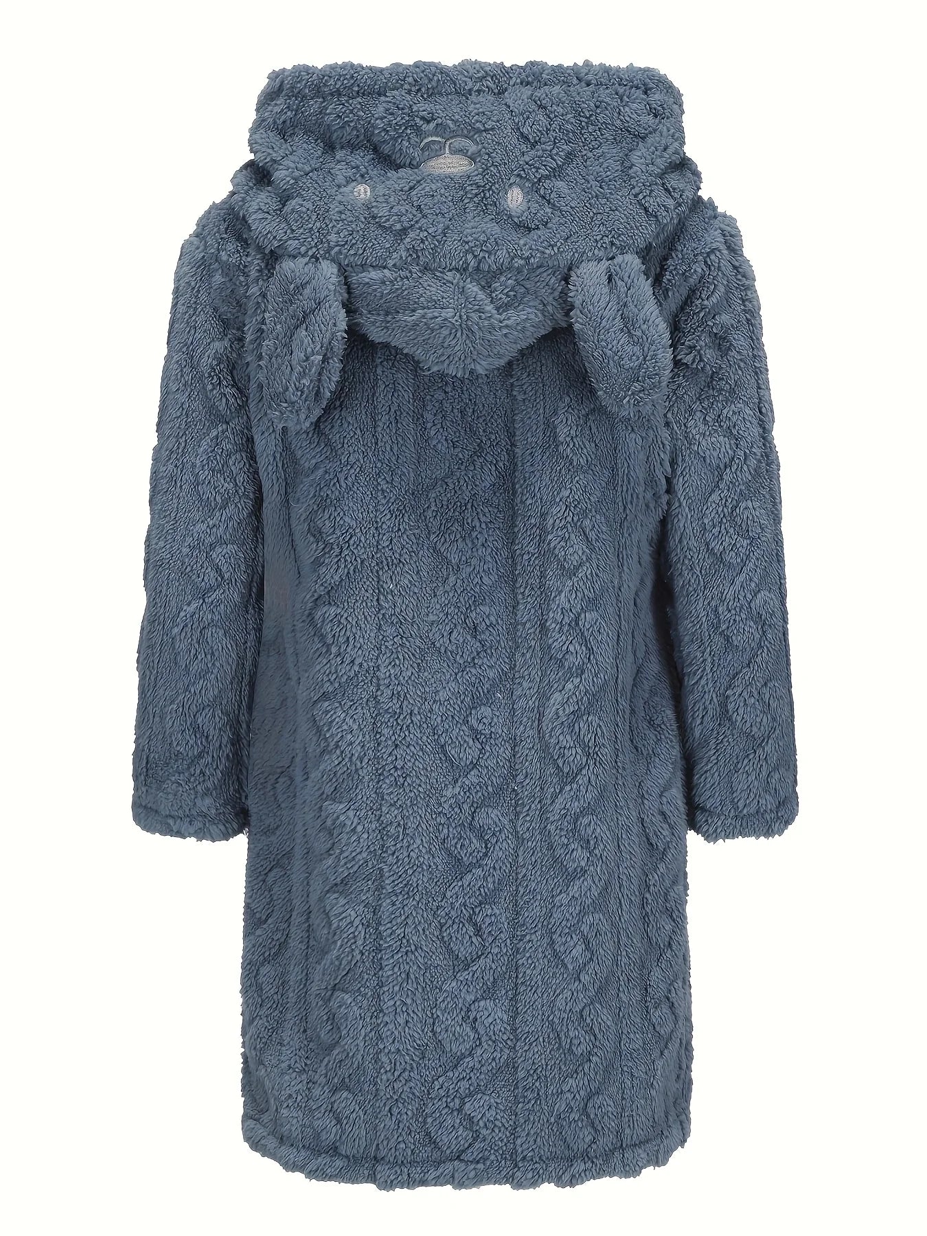 Children's Flannel Bathrobe With Bunny Ears