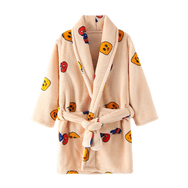 Children’s Plush Printed Bathrobe – Soft, Cozy & Adorably Fun
