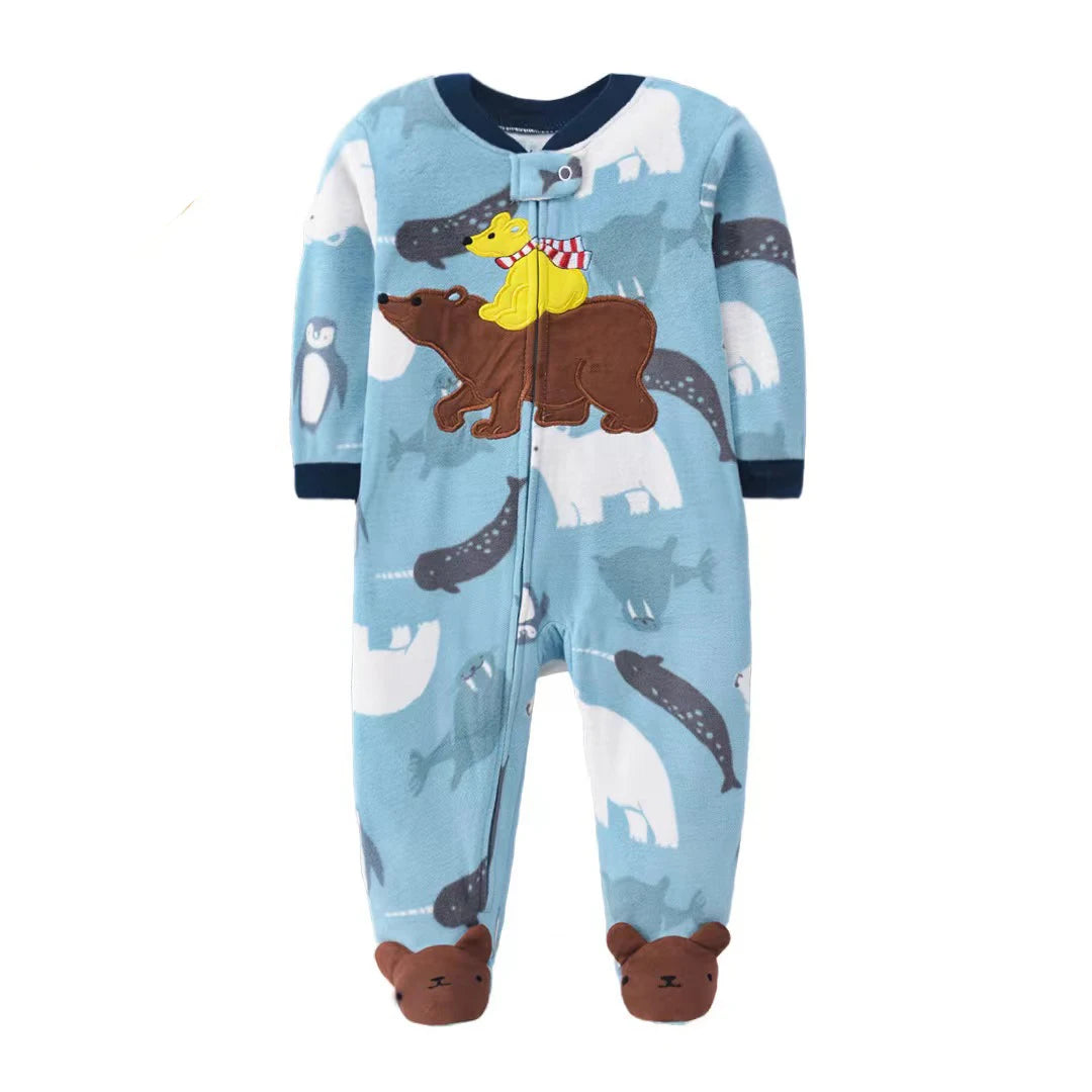Dreamlets Animal Print Footed Pajamas