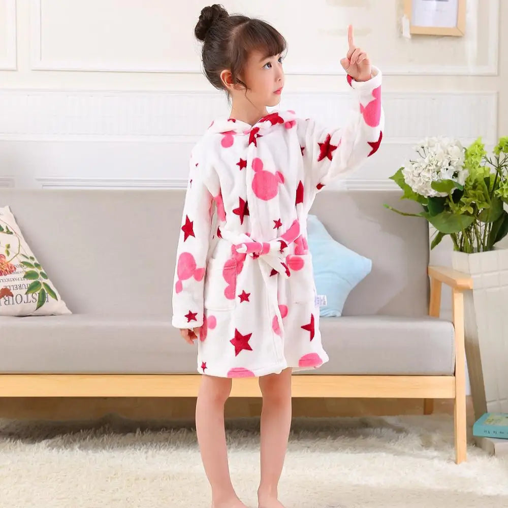 Children Bath Robes Flannel For Winter