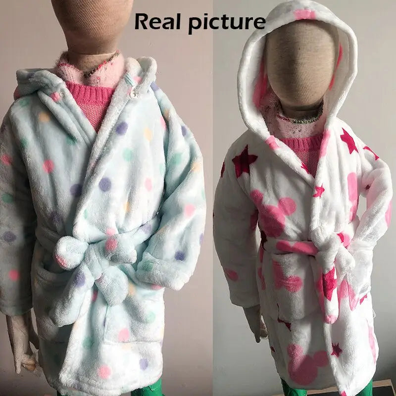 Children Bath Robes Flannel For Winter