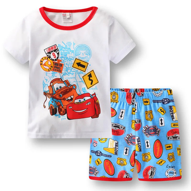 Kids Racing Cars Outfit – T-Shirt & Shorts