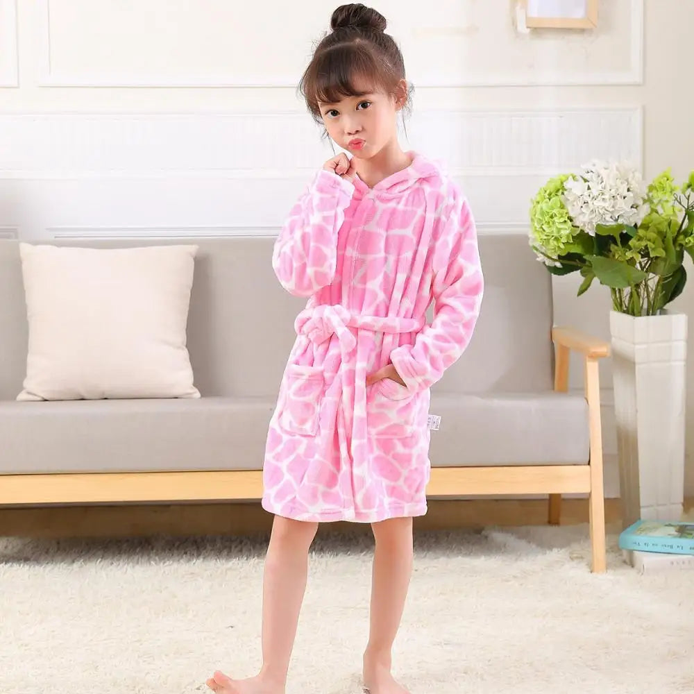Children Bath Robes Flannel For Winter