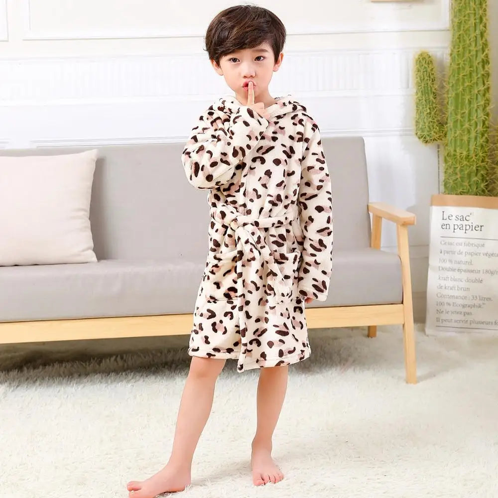 Children Bath Robes Flannel For Winter