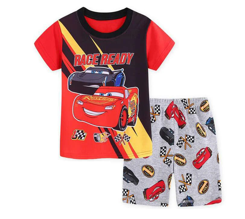 Kids Racing Cars Outfit – T-Shirt & Shorts