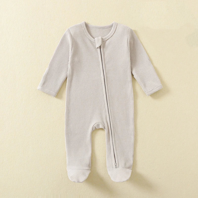 Organic Cotton Baby Rompers 2-way Zipper