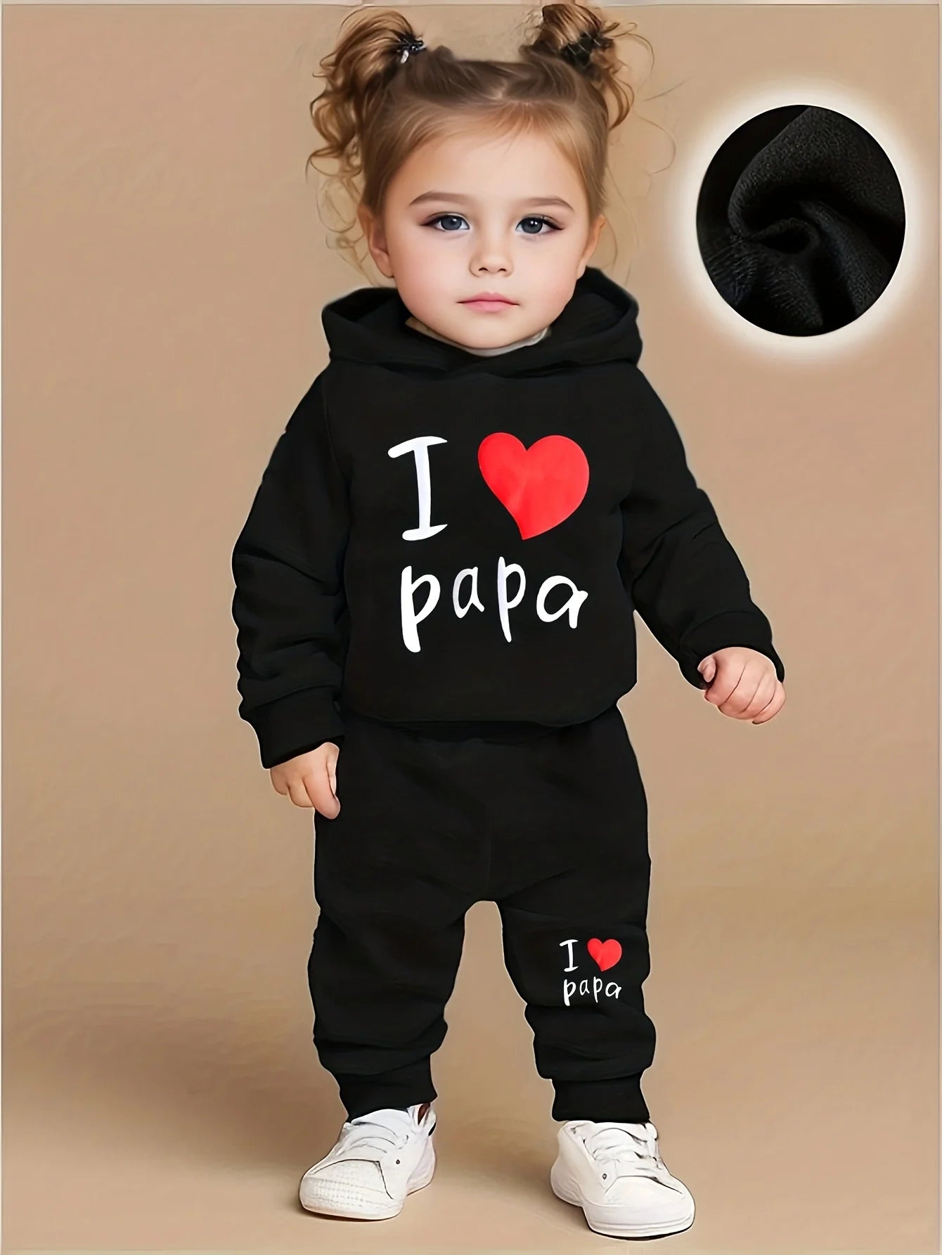 💕 I Love Papa Hoodie Set