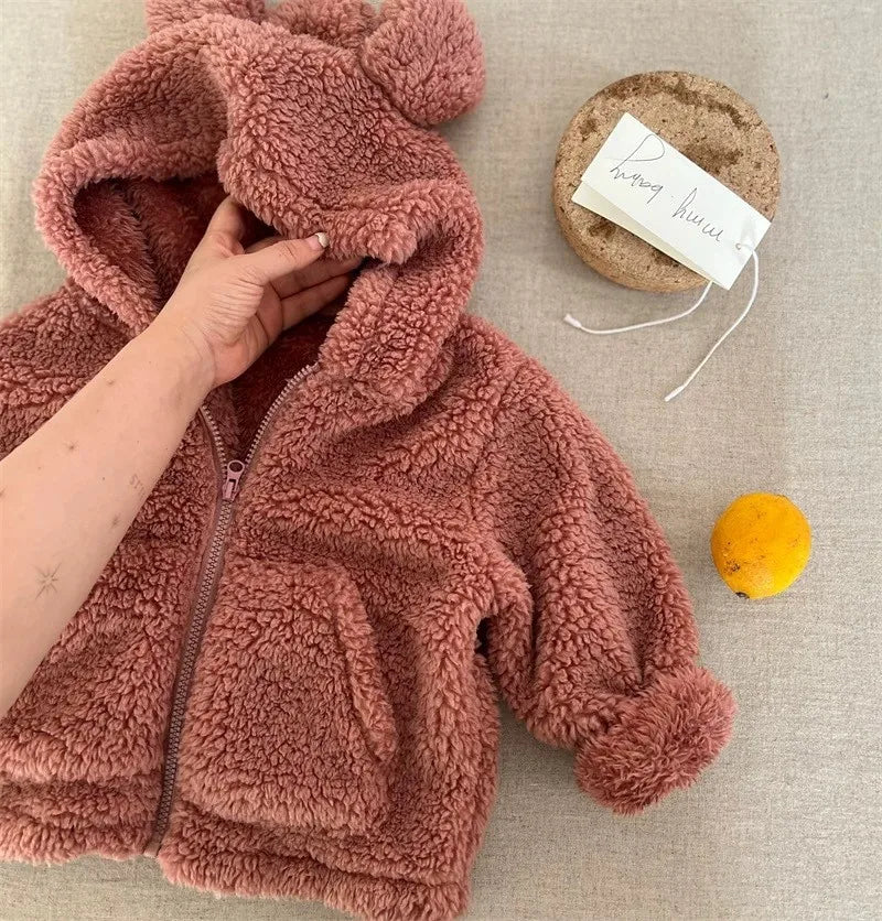 Bear-Ear Fleece Zip Jacket