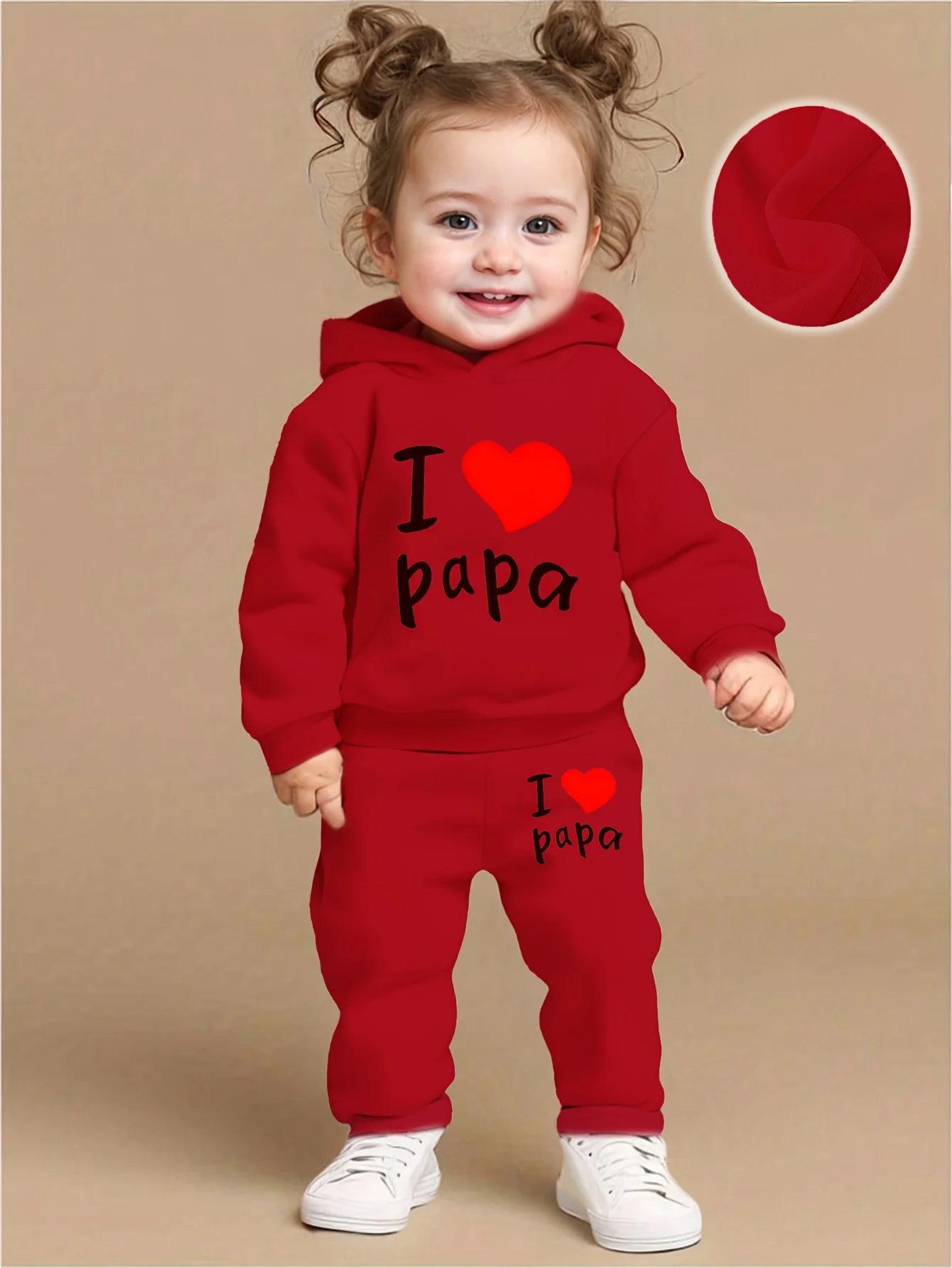 💕 I Love Papa Hoodie Set
