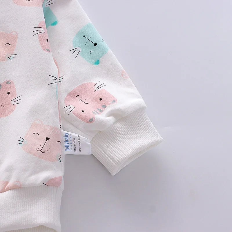 Kitty Print Tracksuit Set