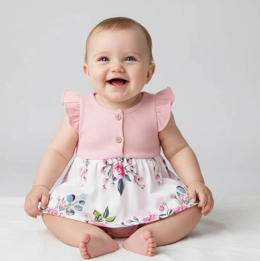 Matching mother and daughter floral collection