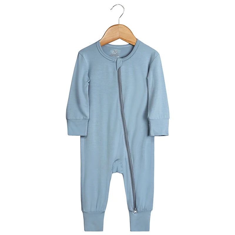 Baby Zip Pajamas – Solid Neutrals Collection