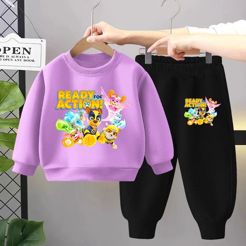 PAW Patrol Kids Cartoon Sweatshirt & Jogger Set