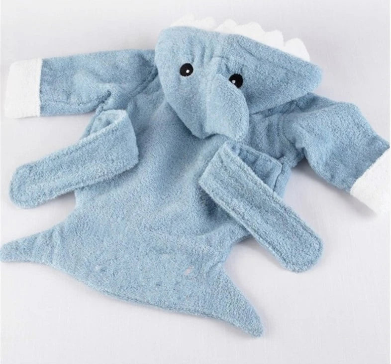 Ultra-Soft Baby Bathrobe With Cute Character Hood