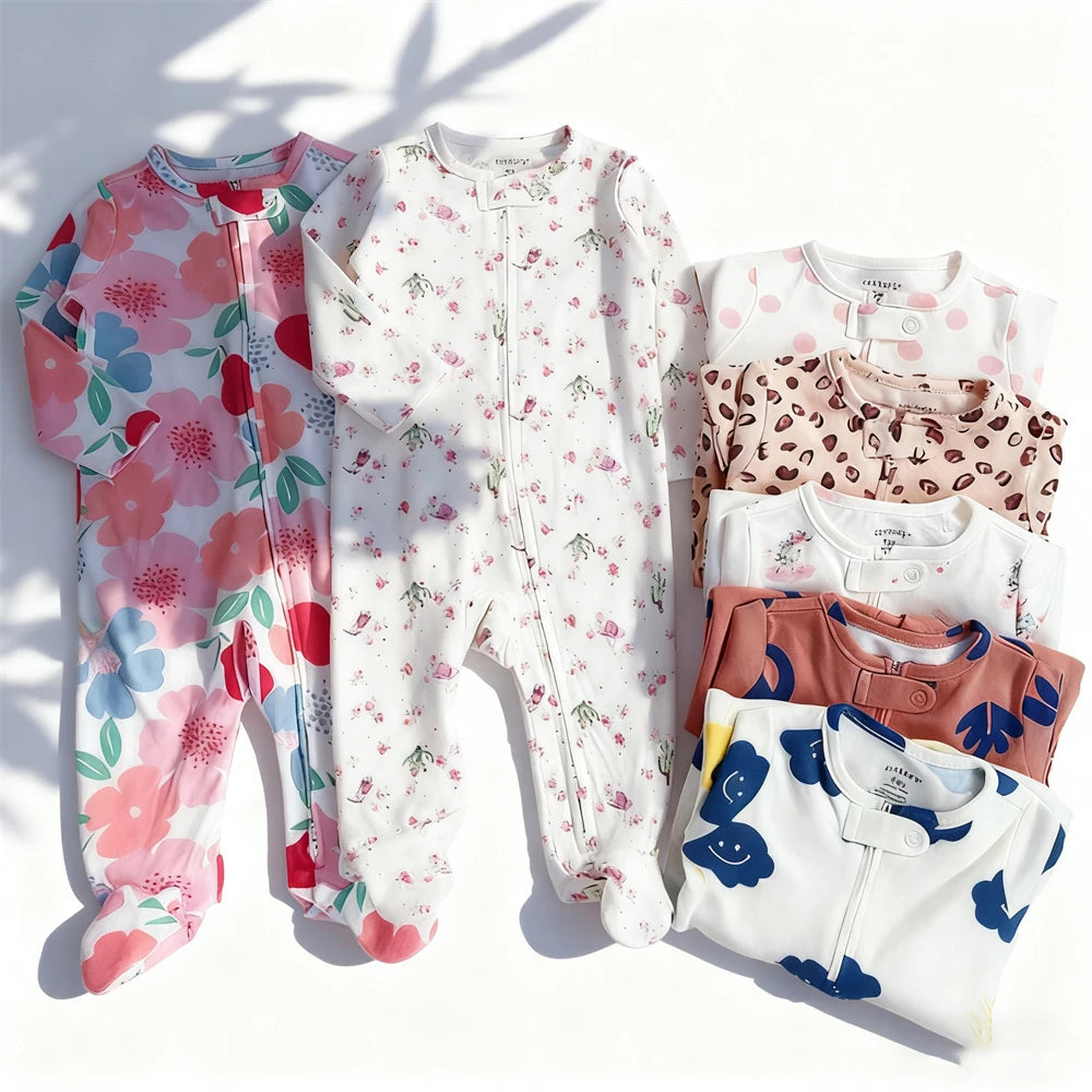 Baby Zip Pajamas – Floral & Modern Prints