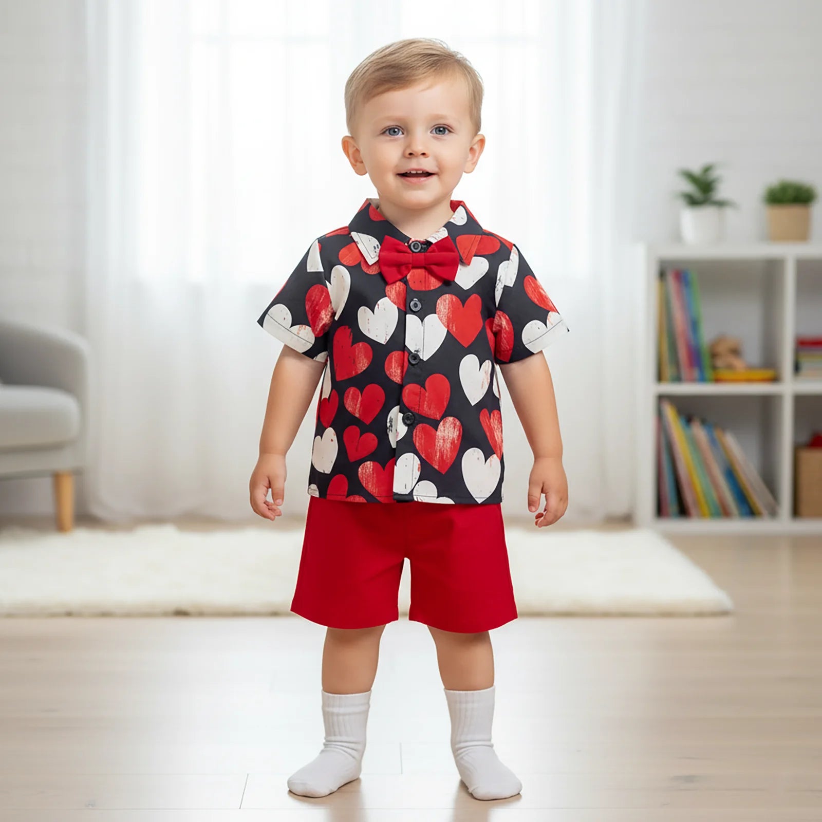 Little Heartbreaker Bowtie Short Set