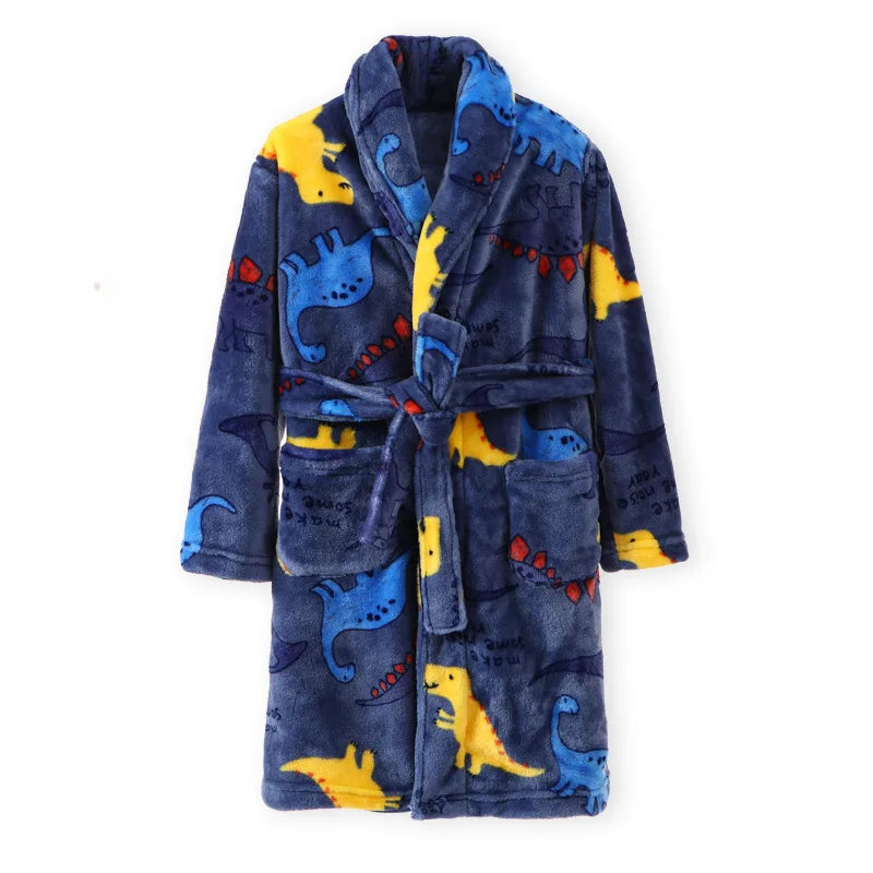 Children’s Plush Printed Bathrobe – Soft, Cozy & Adorably Fun