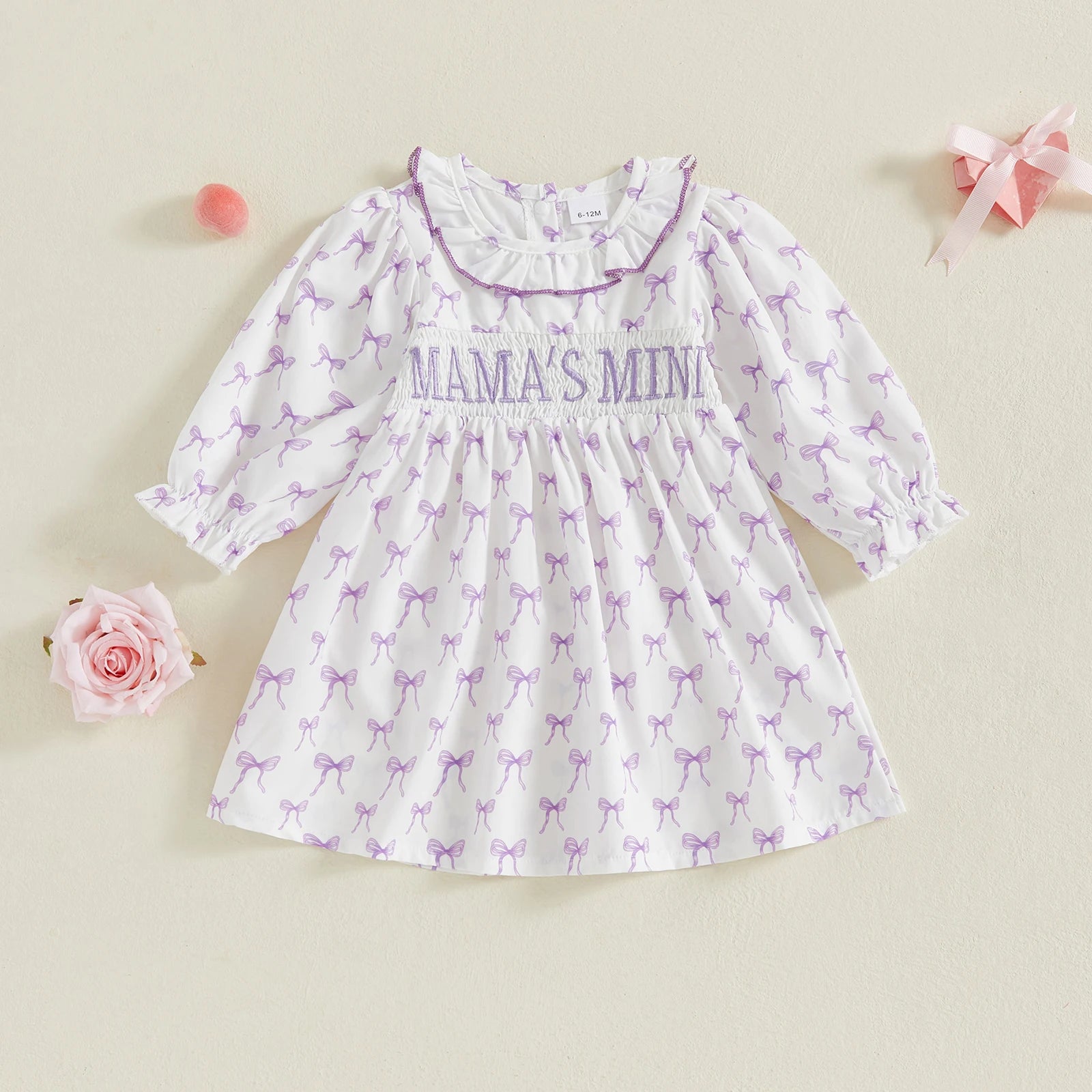 🎀 Daddy’s Girl Bow Print Dress