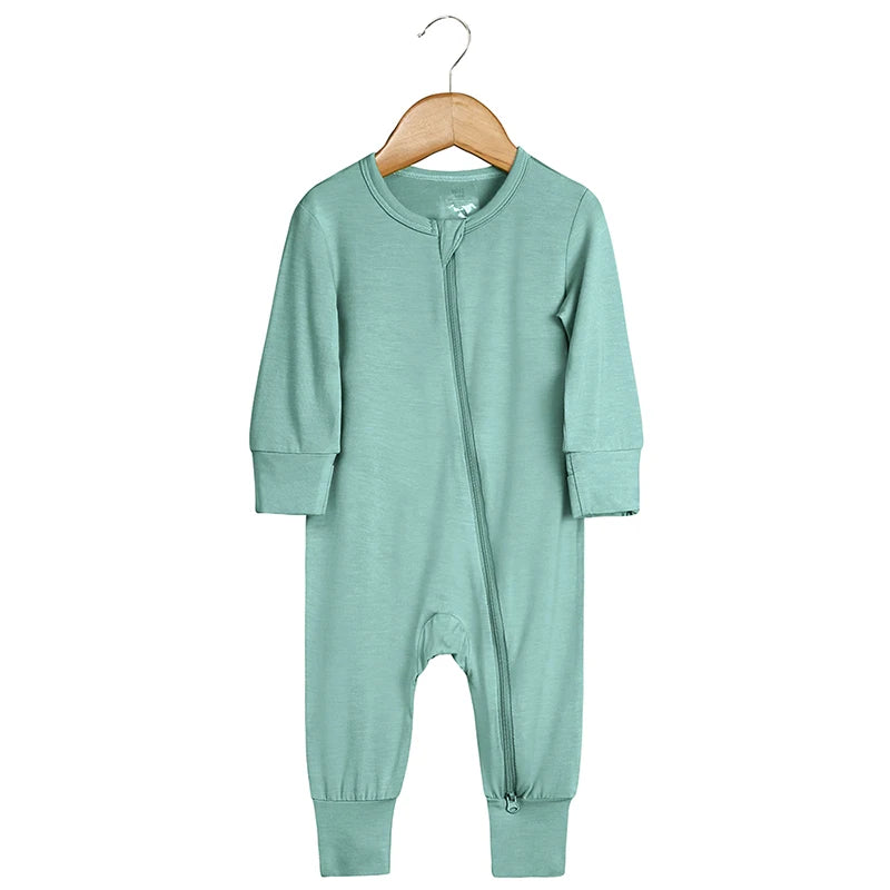 Baby Zip Pajamas – Solid Neutrals Collection