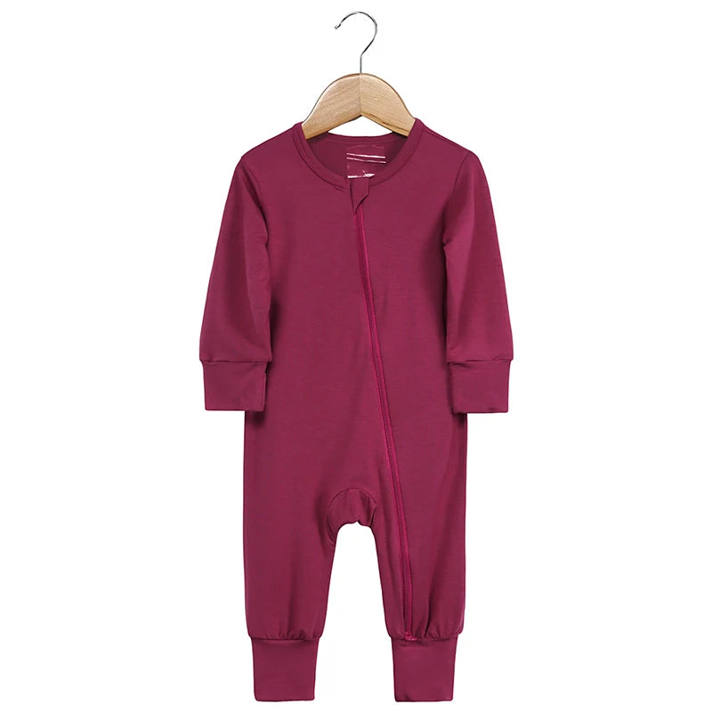 Baby Zip Pajamas – Solid Neutrals Collection