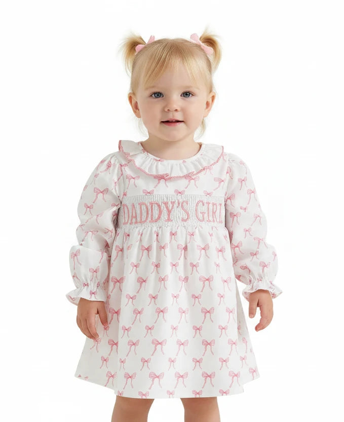 🎀 Daddy’s Girl Bow Print Dress