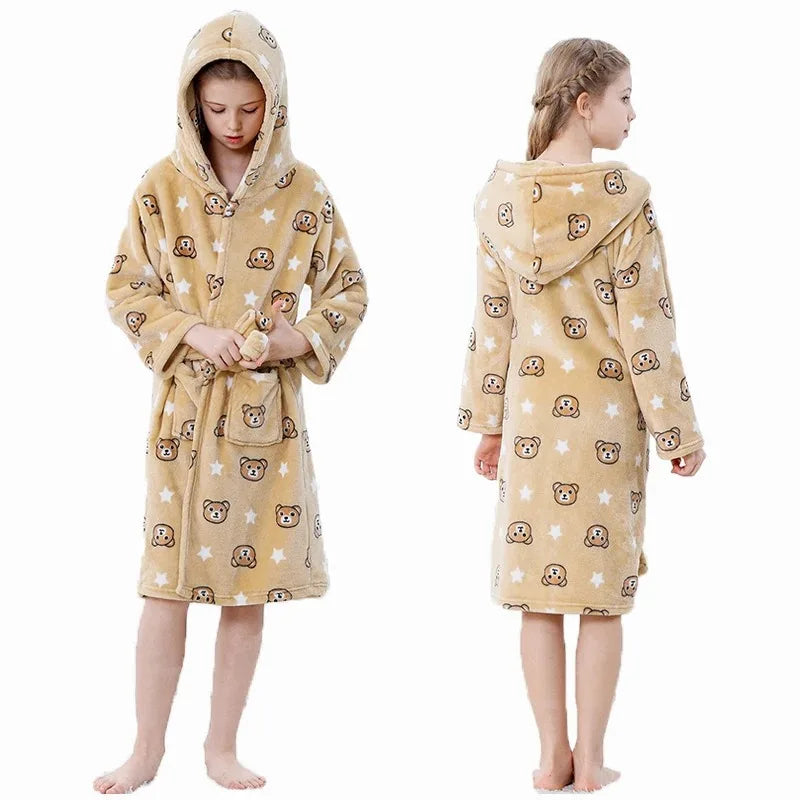 Animal Design Bath Robe And Dinosaur Slippers
