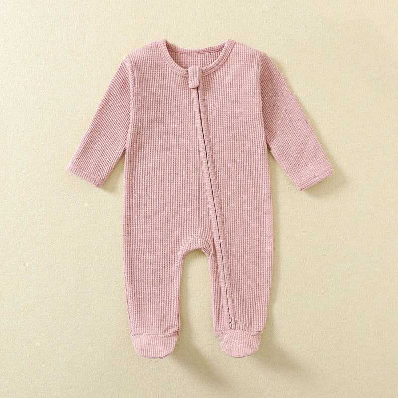 Organic Cotton Baby Rompers 2-way Zipper