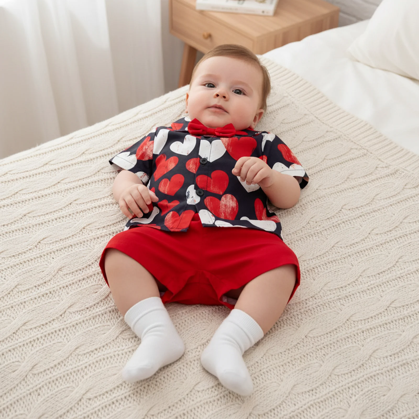 Little Heartbreaker Bowtie Short Set