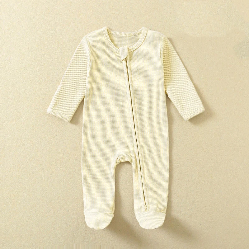 Organic Cotton Baby Rompers 2-way Zipper