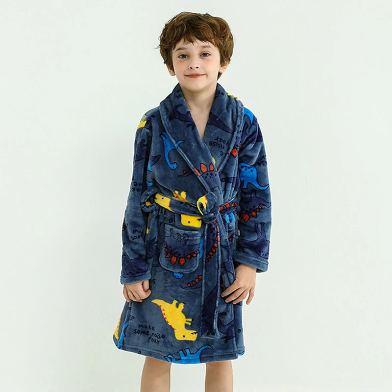 Children’s Plush Printed Bathrobe – Soft, Cozy & Adorably Fun