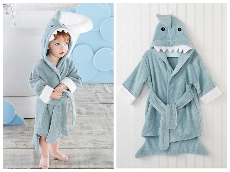 Ultra-Soft Baby Bathrobe With Cute Character Hood