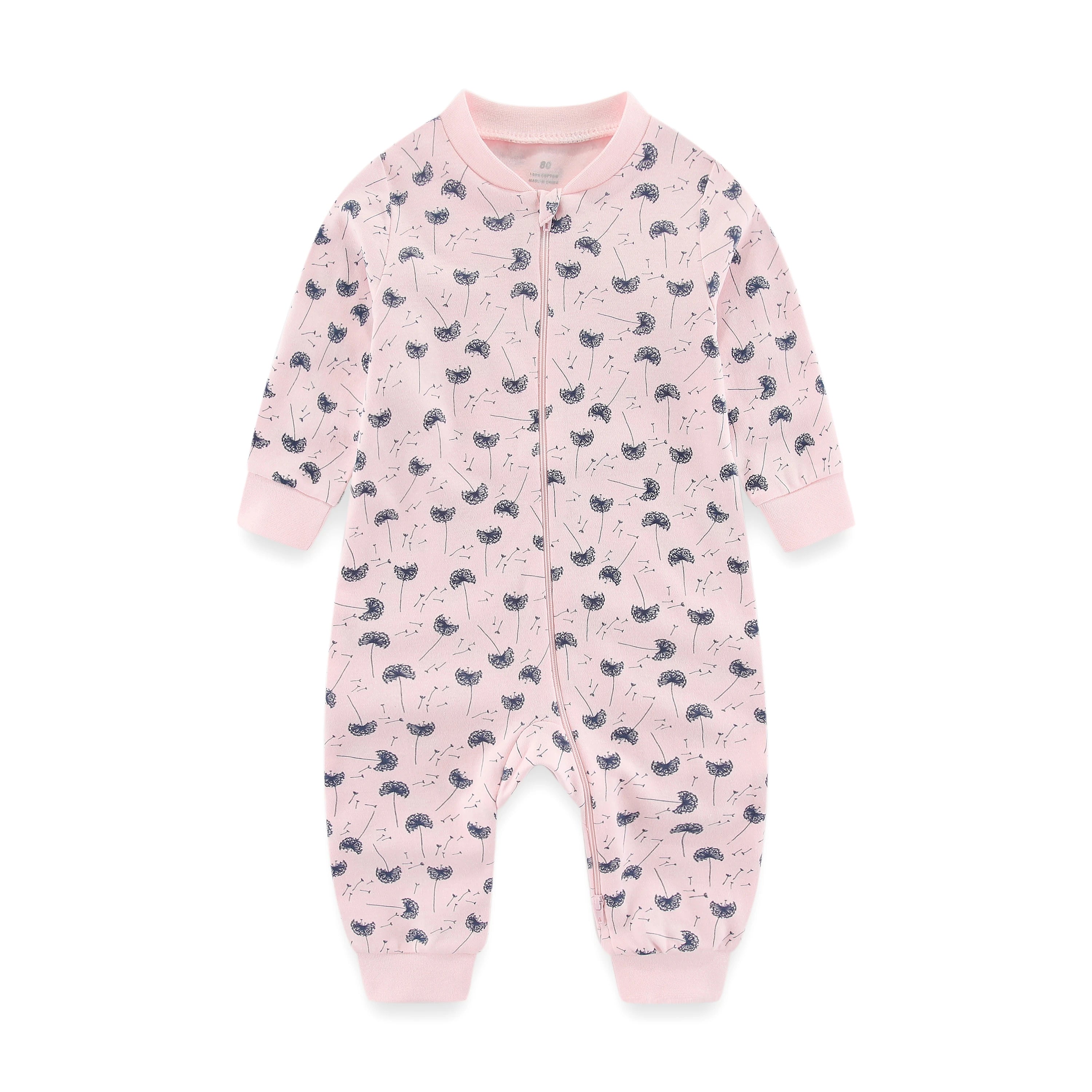 Cute Organic Cotton Baby Pajamas With 2-way Zipper