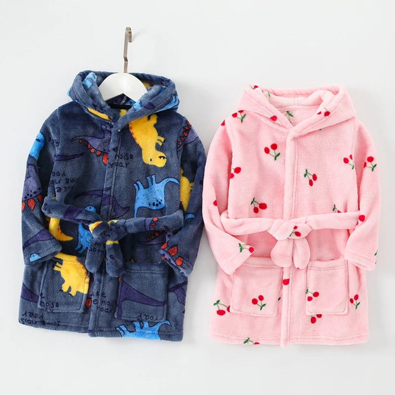 Children Bath Robes Flannel For Winter