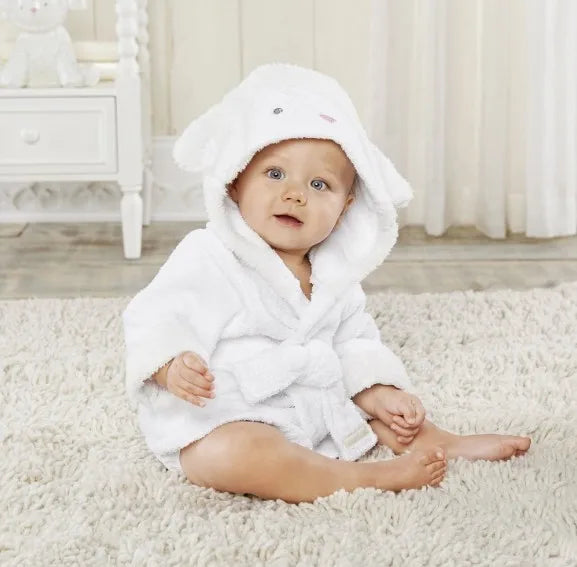 Ultra-Soft Baby Bathrobe With Cute Character Hood