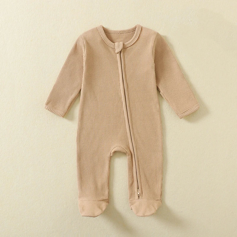 Organic Cotton Baby Rompers 2-way Zipper
