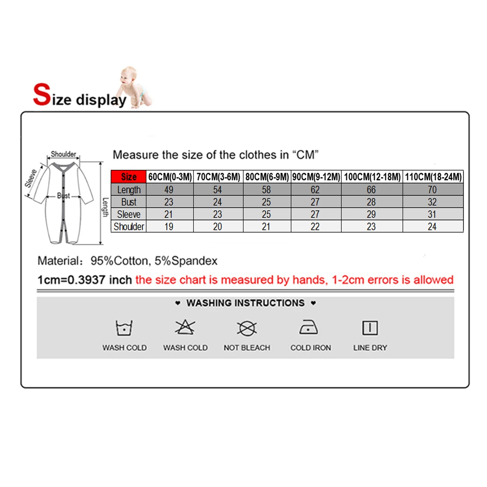 Cute Organic Cotton Baby Pajamas With 2-way Zipper