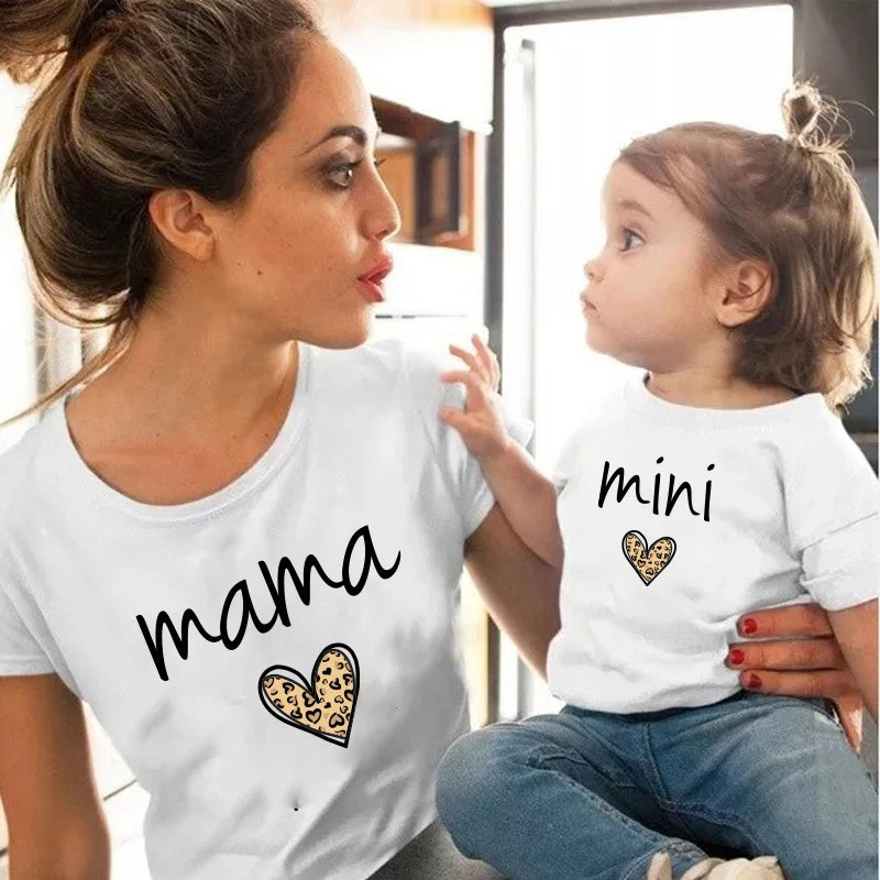 Leopard Heart "Mama & Mini" Tees