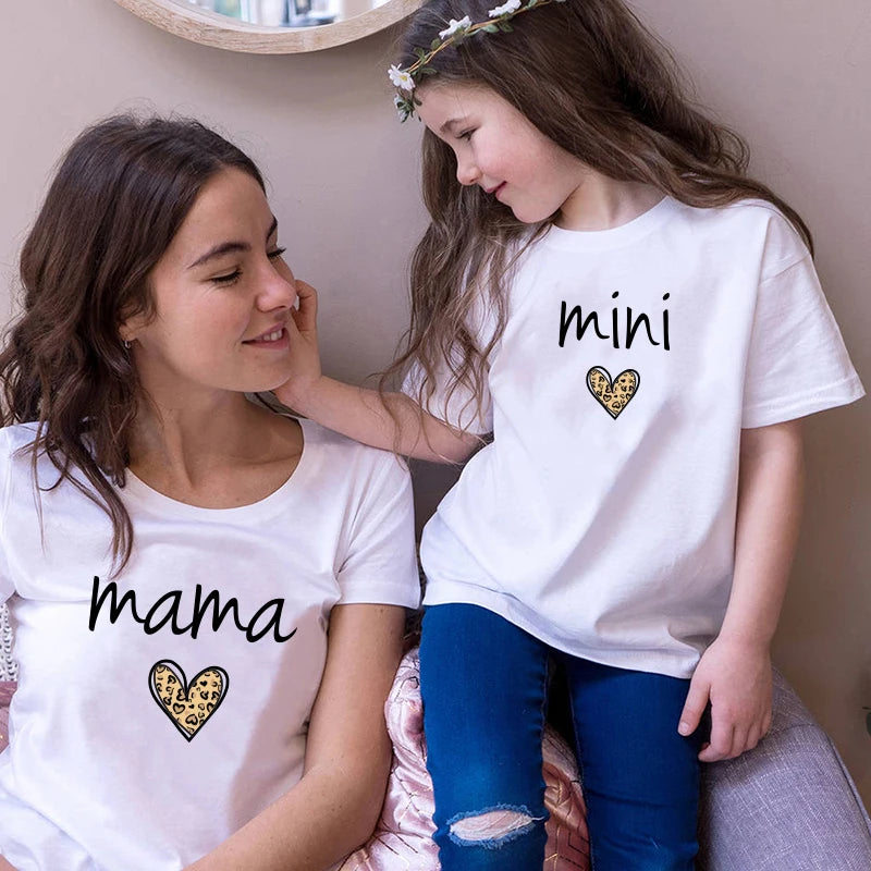 Leopard Heart "Mama & Mini" Tees