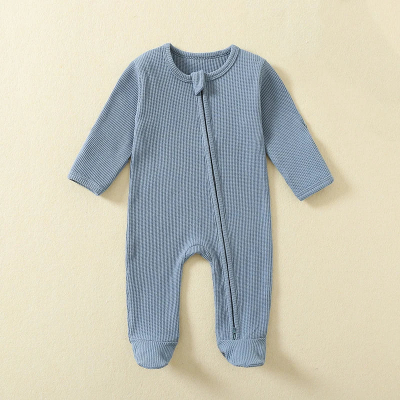 Organic Cotton Baby Rompers 2-way Zipper